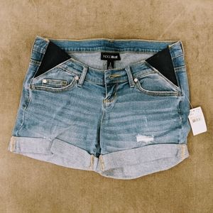 NWT Indigo Blue Maternity Denim Shorts